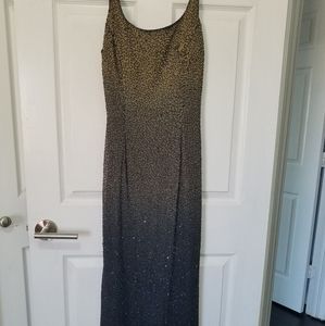 Gold/Brown and Black Ombre Formal Dress/Gown